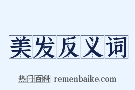 美发反义词是什么意思的图片